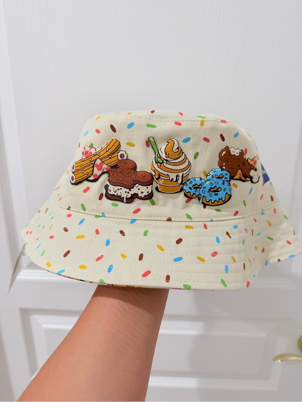 Disney Cream Sprinkle Bucket Hat with Dessert Pins